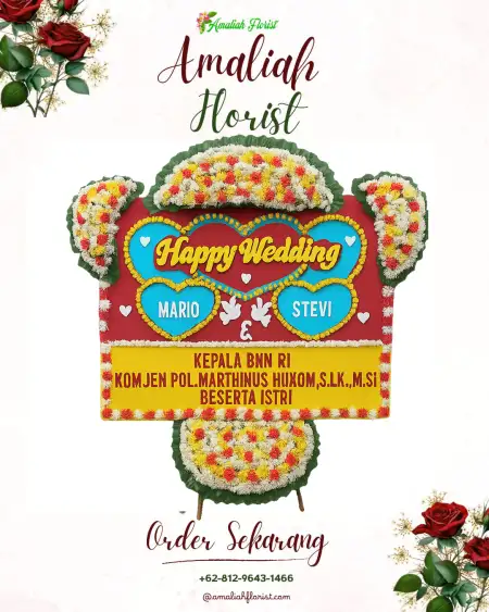 Papan Bunga Pernikahan Balagedog